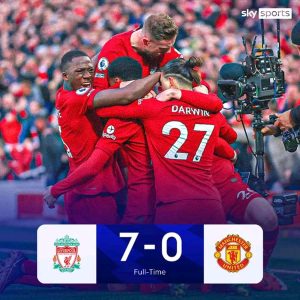 Liverpool Vs Manchester United 7:0 highlights 