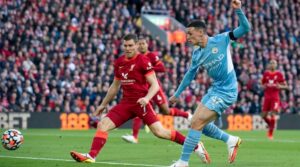 Phil Foden against Liverpool 