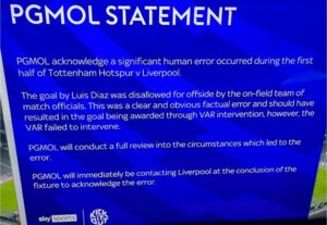 PGMOL statement after Liverpool match
